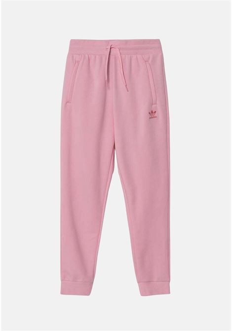 Pink trousers for girls with tone-on-tone logo ADIDAS ORIGINALS | IP3078.